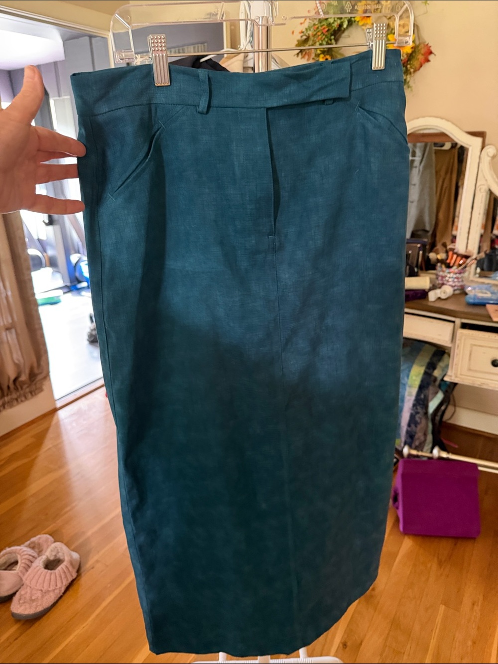 Christopher & Banks Teal Pencil Skirt